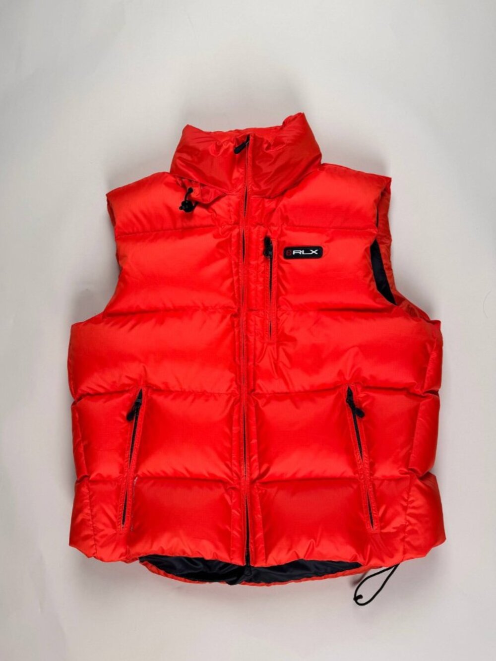 RLX RALPH LAUREN #12 Down Vest Size XL Polyester orange Plain
